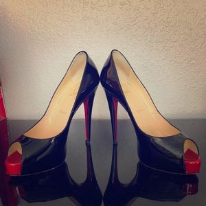 Christian Louboutin Vendome 120 Black Patent